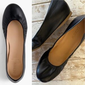 J. Crew CeCe Leather Ballet Flats | Black